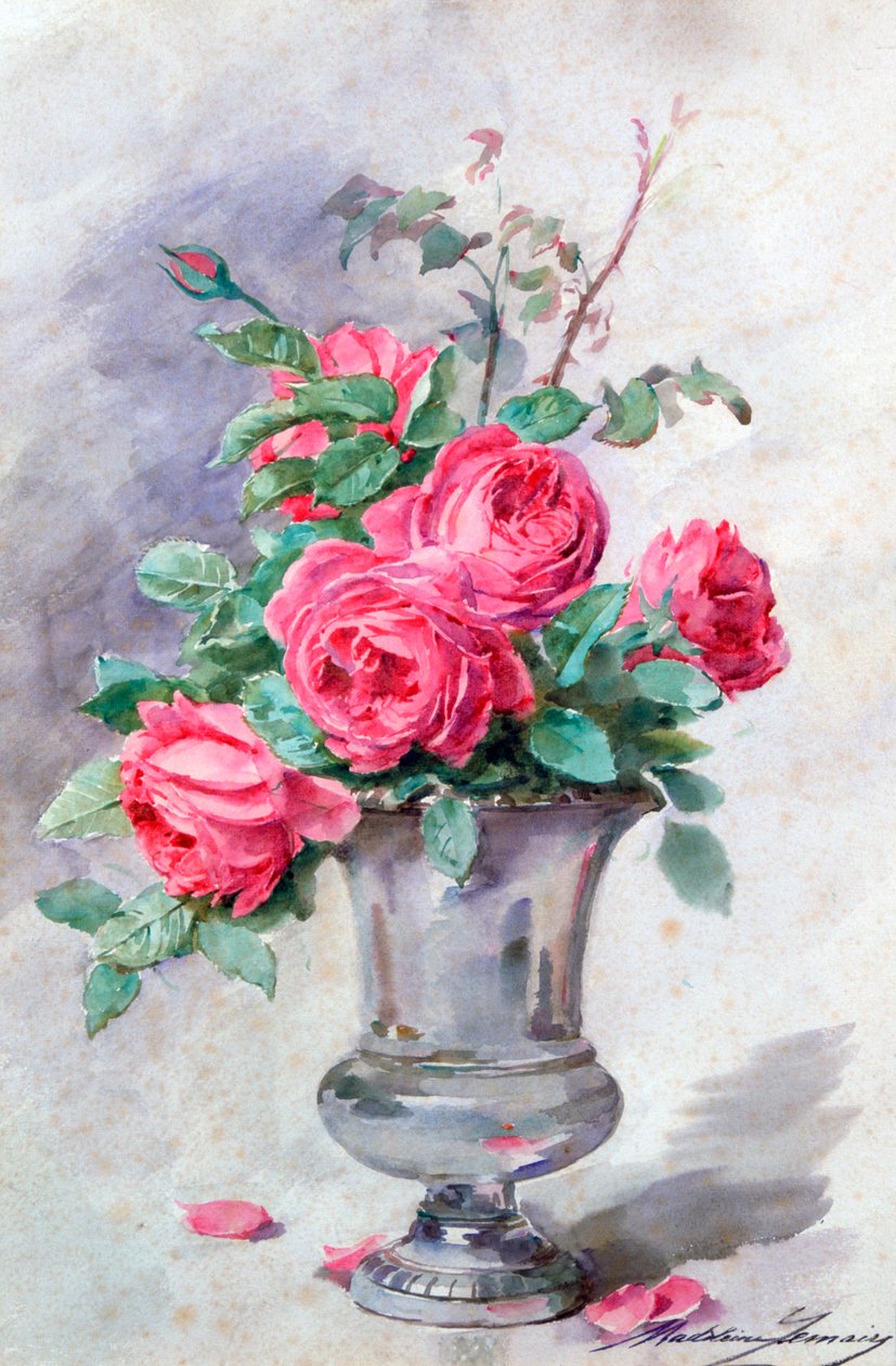 "Vaso de Flores", c1865-1928 de Madeleine Jeanne Lemaire