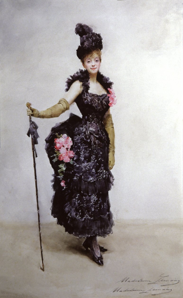 Gabrielle Rejane, c.1890-1900 (aguarela) de Madeleine Lemaire