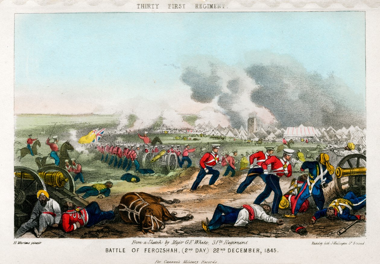 Trinta Primeiro Regimento, Batalha de Ferozeshah, 2º Dia, 22 de Dezembro de 1845 de Madeley