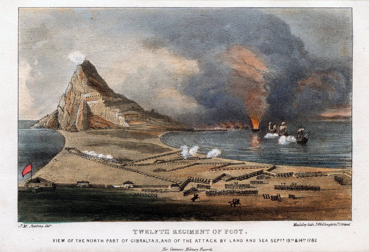 Décimo Segundo Regimento de Foot, A parte Norte de Gibraltar, 13 e 14 de Setembro de 1782 de Madeley