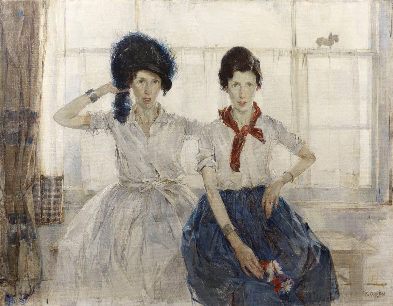 As Raparigas (óleo sobre tela) de Madeline Emily Green