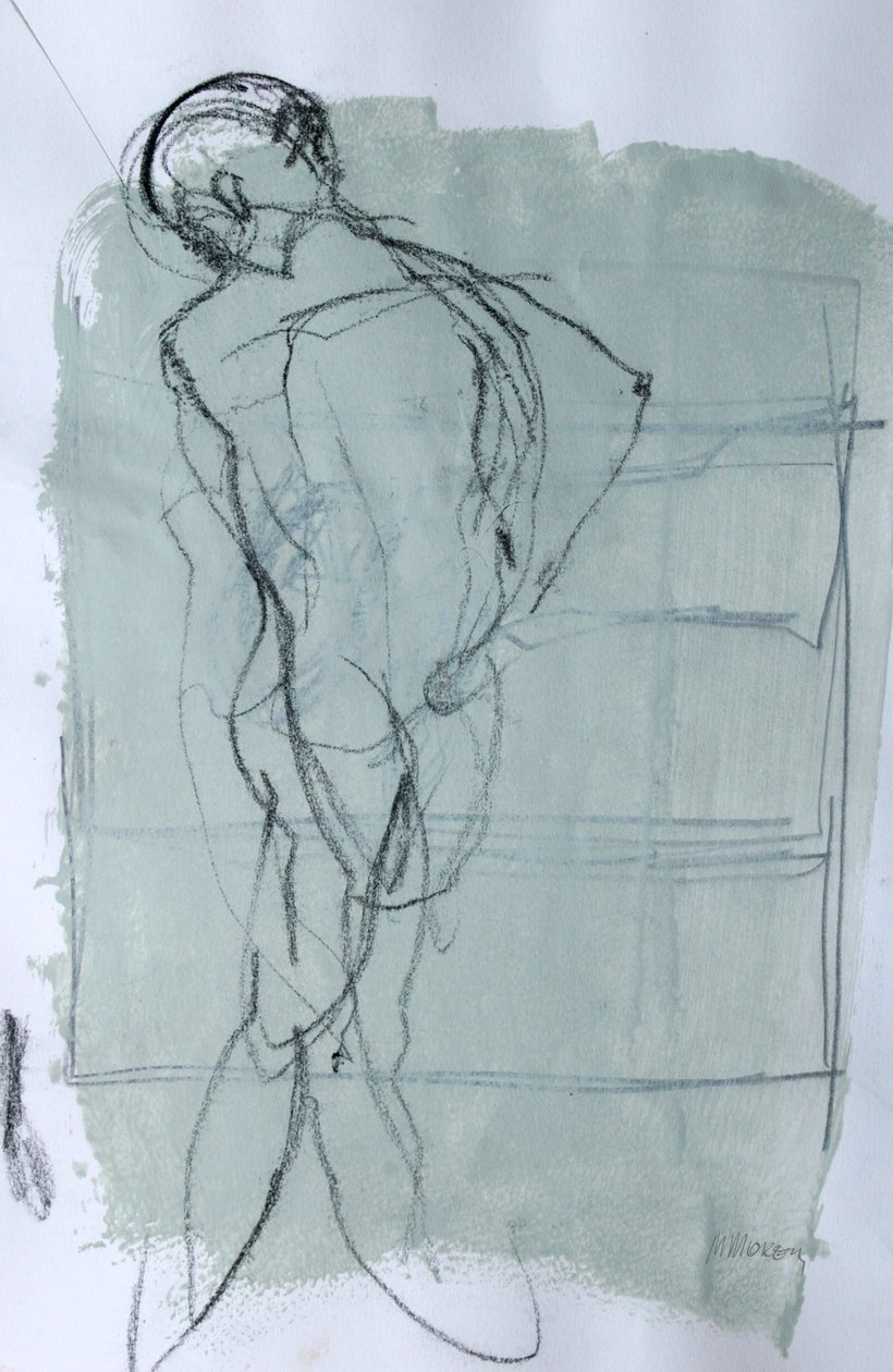 Sketchbook 46, 2025 (tinta de têmpera, carvão sobre papel) de Madgalena Morey