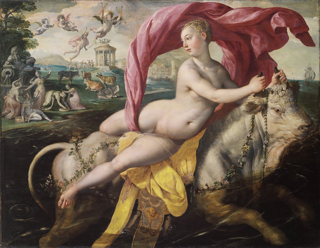 O Rapto de Europa, cerca de 1590 de Maerten Vos de