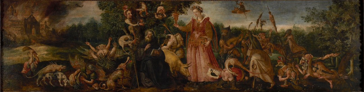 A Tentação de Santo António, 1585-1590. de Maerten Vos de