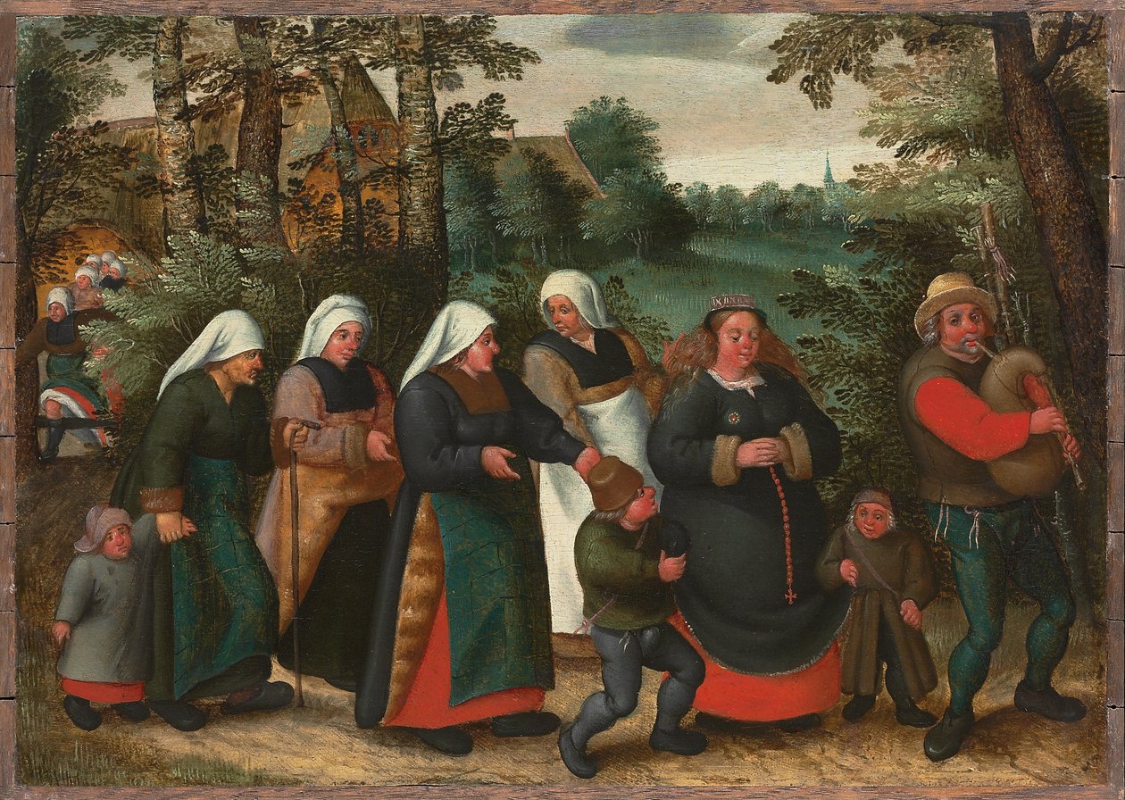 A procissão da noiva de Maerten van Cleve