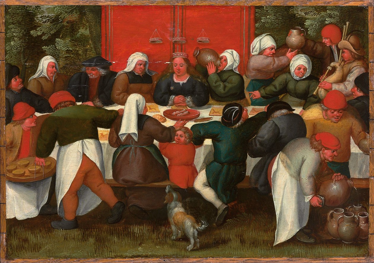 O banquete de casamento de Maerten van Cleve
