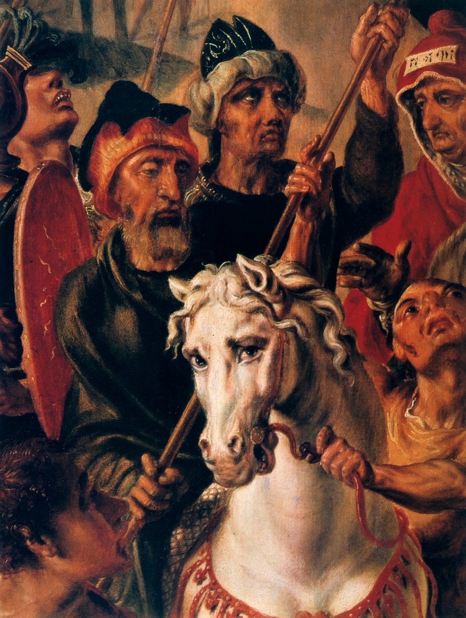 Calvário, detalhe do painel central, 1545-1550 de Maerten van Heemskerck