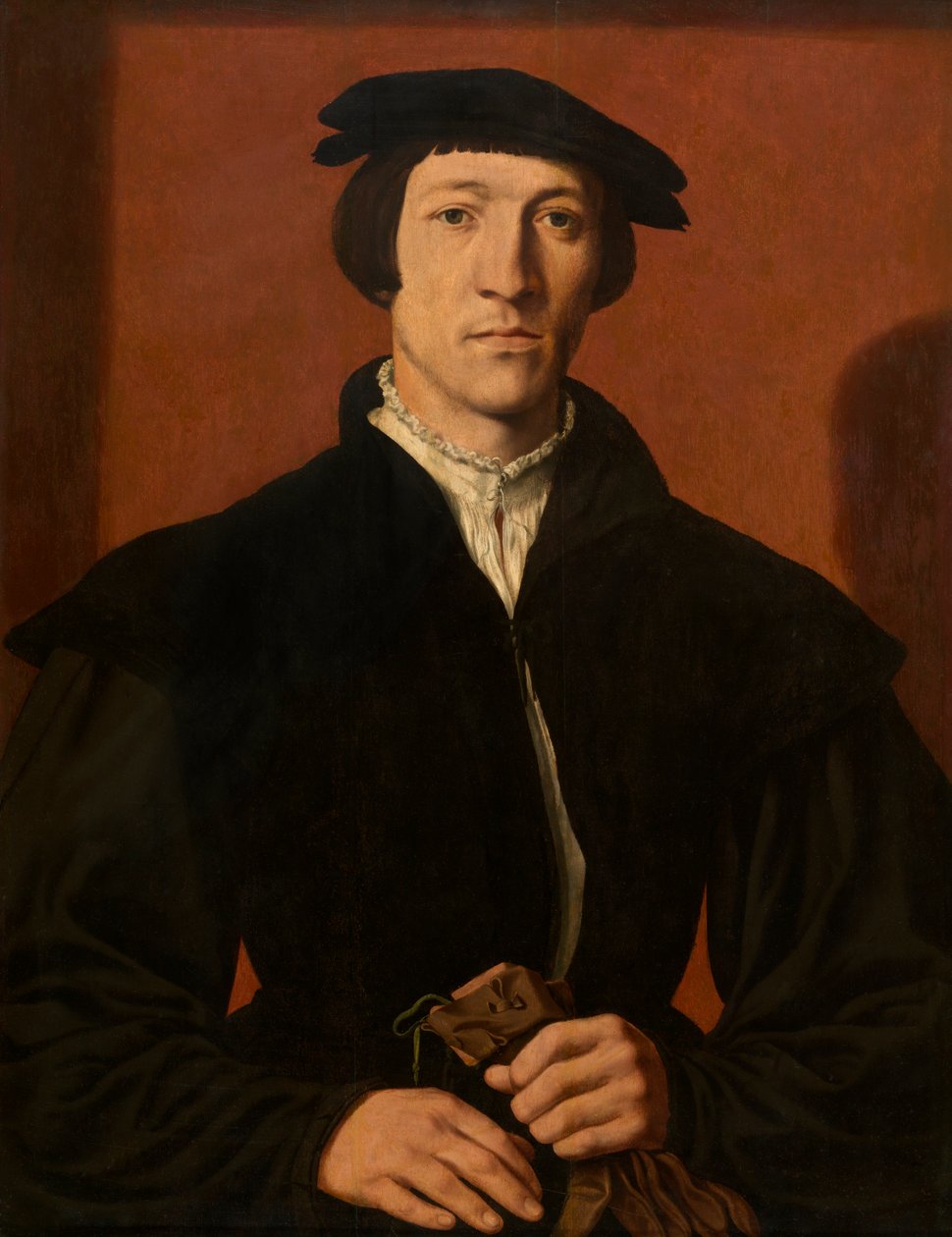 Retrato de um homem (óleo sobre painel) de Maerten van Heemskerck