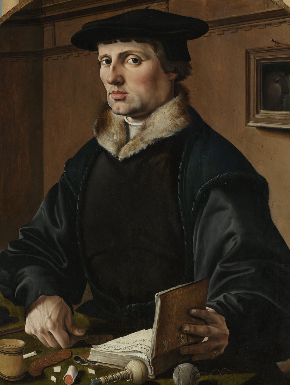 Retrato de um homem, possivelmente Pieter Gerritsz Bicker, 1529 de Maerten van Heemskerck