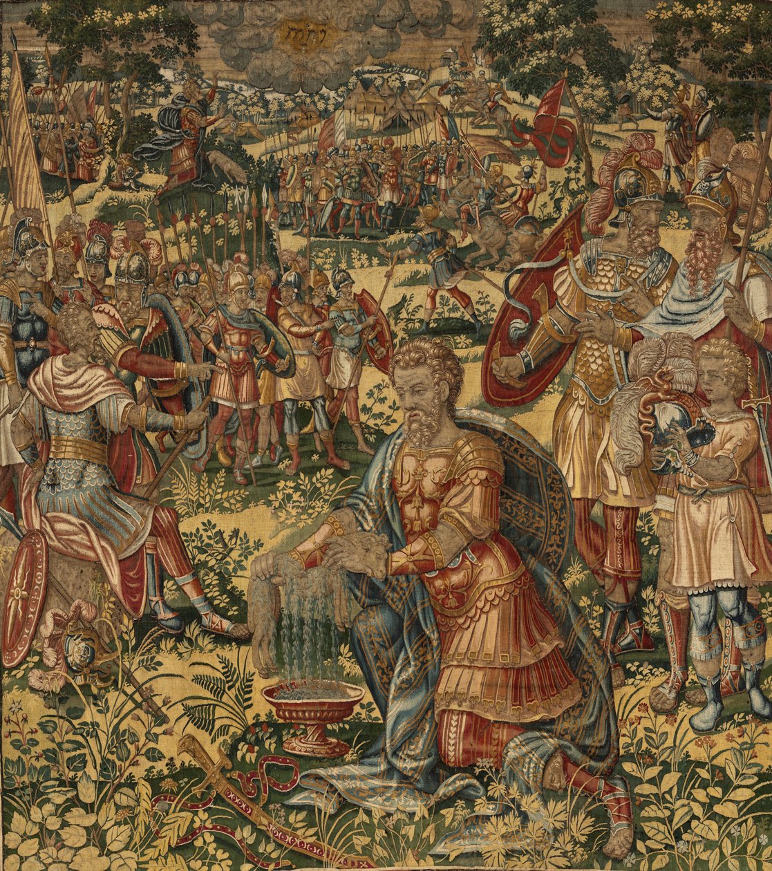 História de Gideon, finais do século XVI (seda e lã) de Maerten van Heemskerck