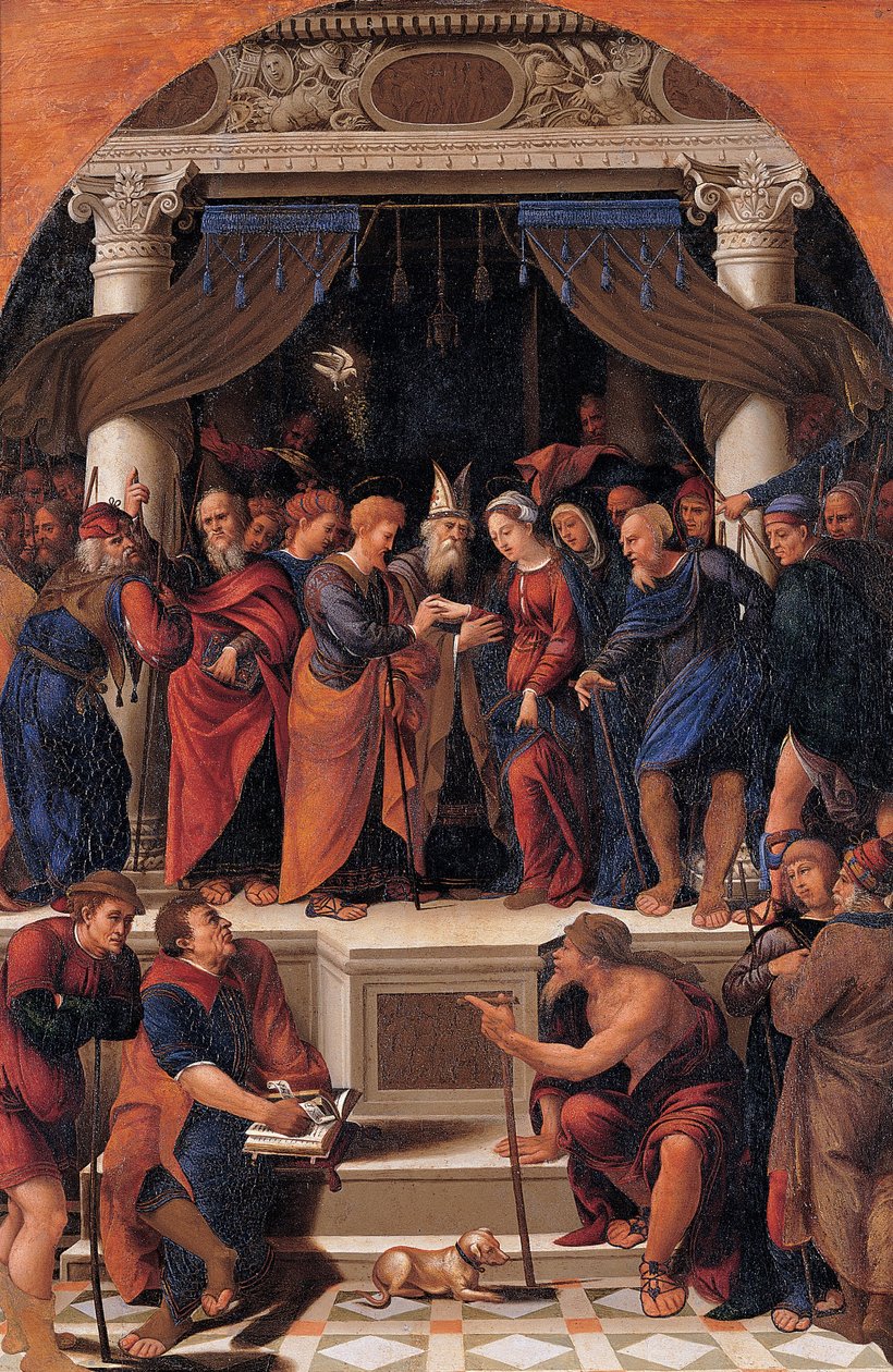 Casamento da virgem de Maestro dei dodici apostoli