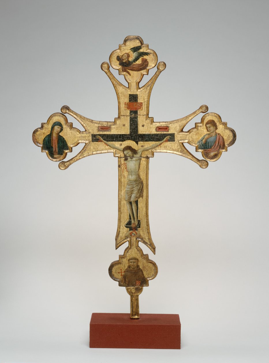 Cruz processional, c. 1320 (óleo sobre tela sobre madeira) de Maestro di Santa Chiara