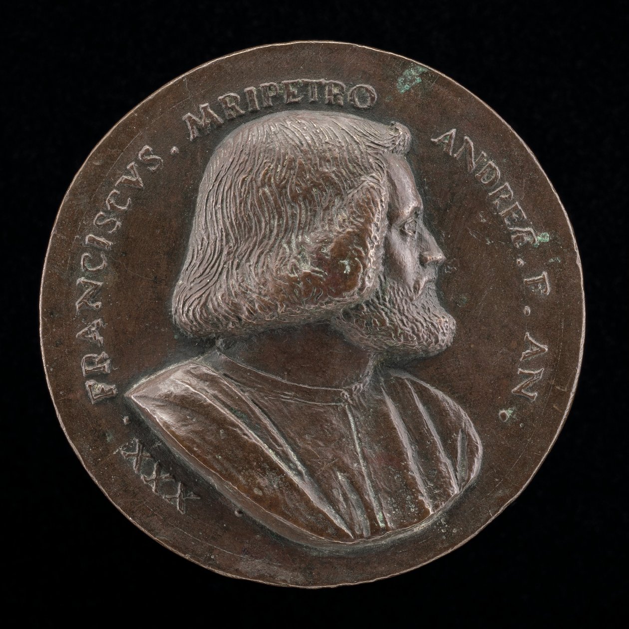 Francesco Malipiero, patrício veneziano, Irmão de Vincenzo [obverso], 1523. de Maffeo Olivieri