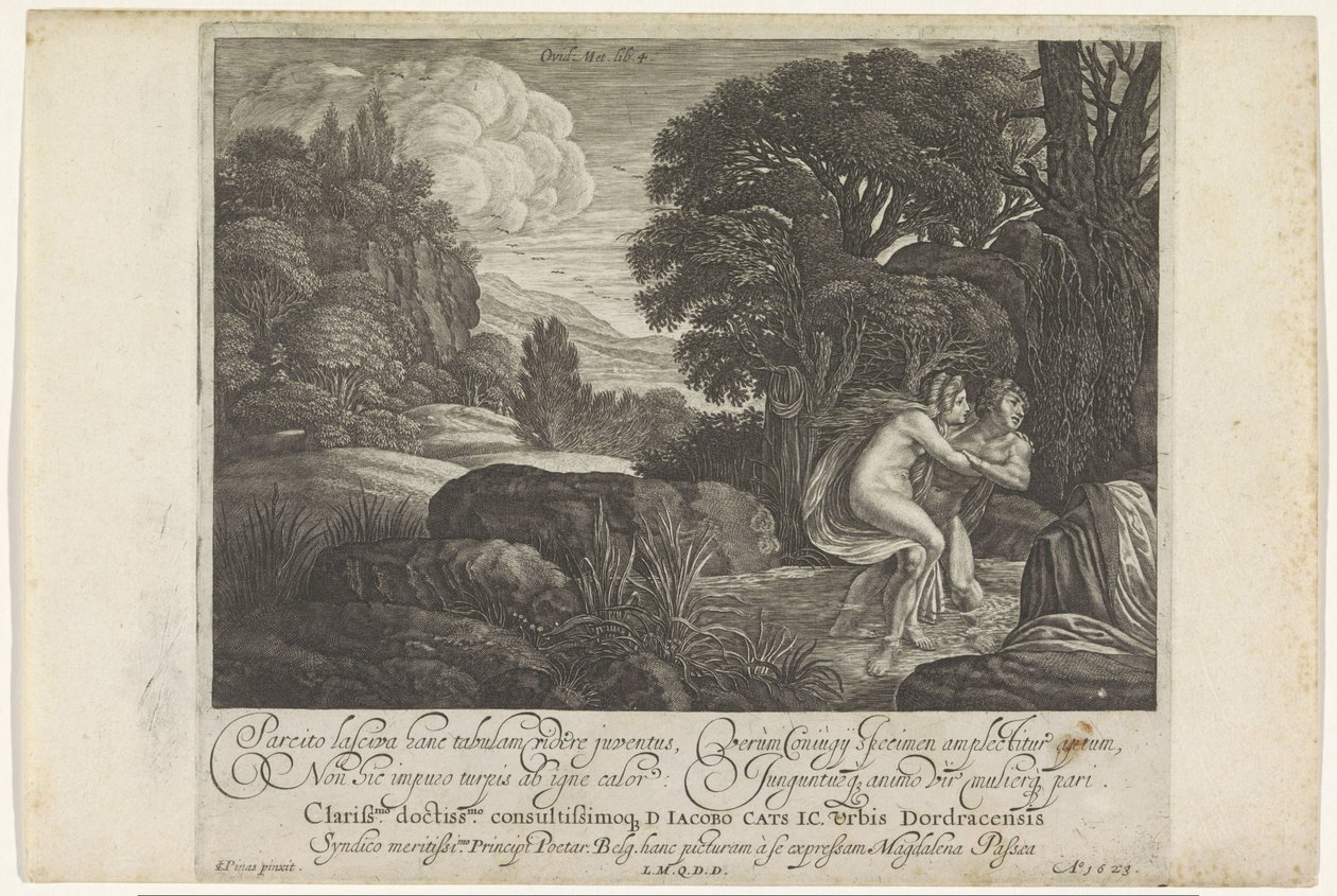 Salmacis em Hermafrodito Metamorfosen van Ovidius (título da série) de Magdalena van de Passe