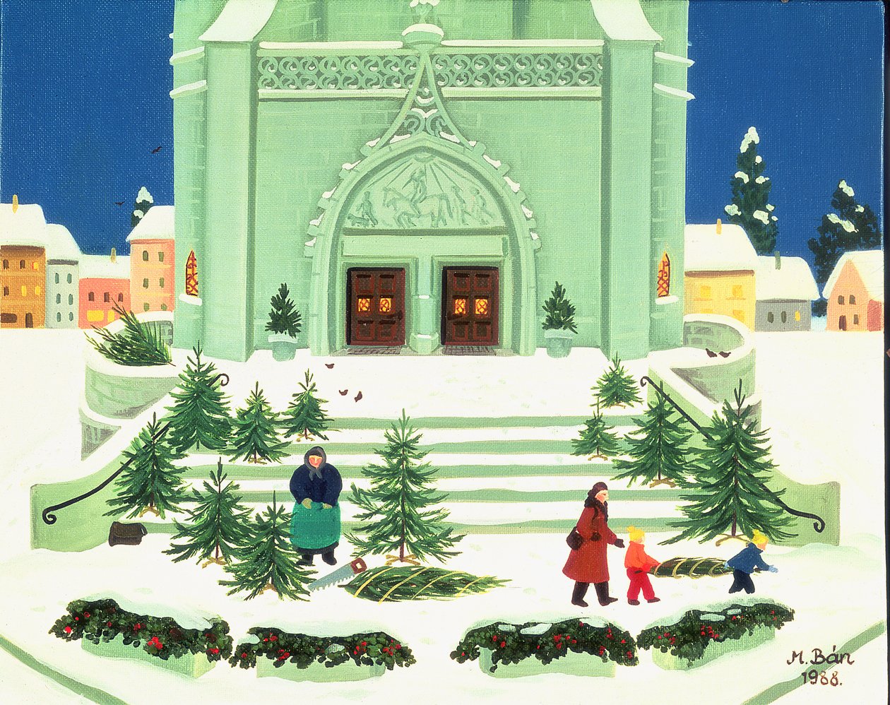 Venda de árvores de Natal, 1988 de Magdolna Ban