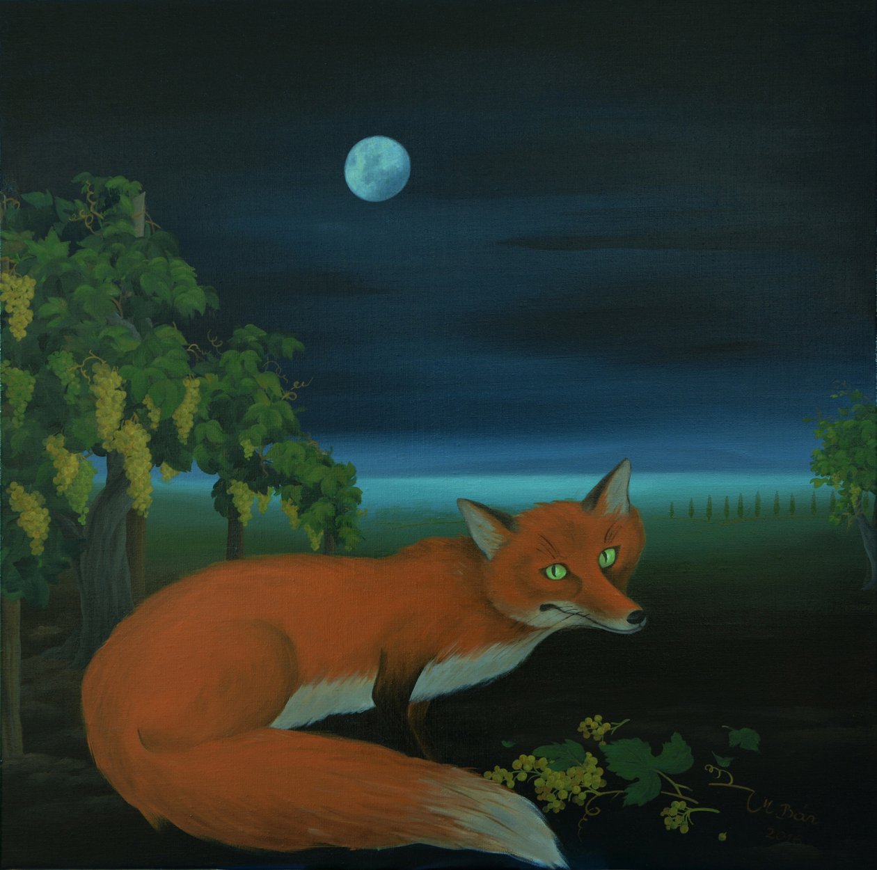 Moonlighting Wixen, 2016 óleo sobre tela de Magdolna Ban