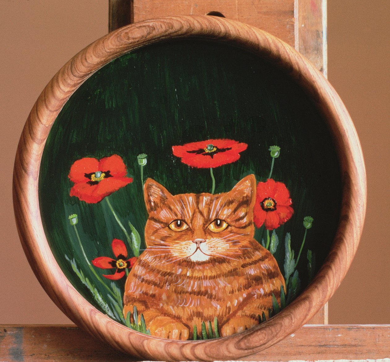Gato e papoulas de Maggie Rowe