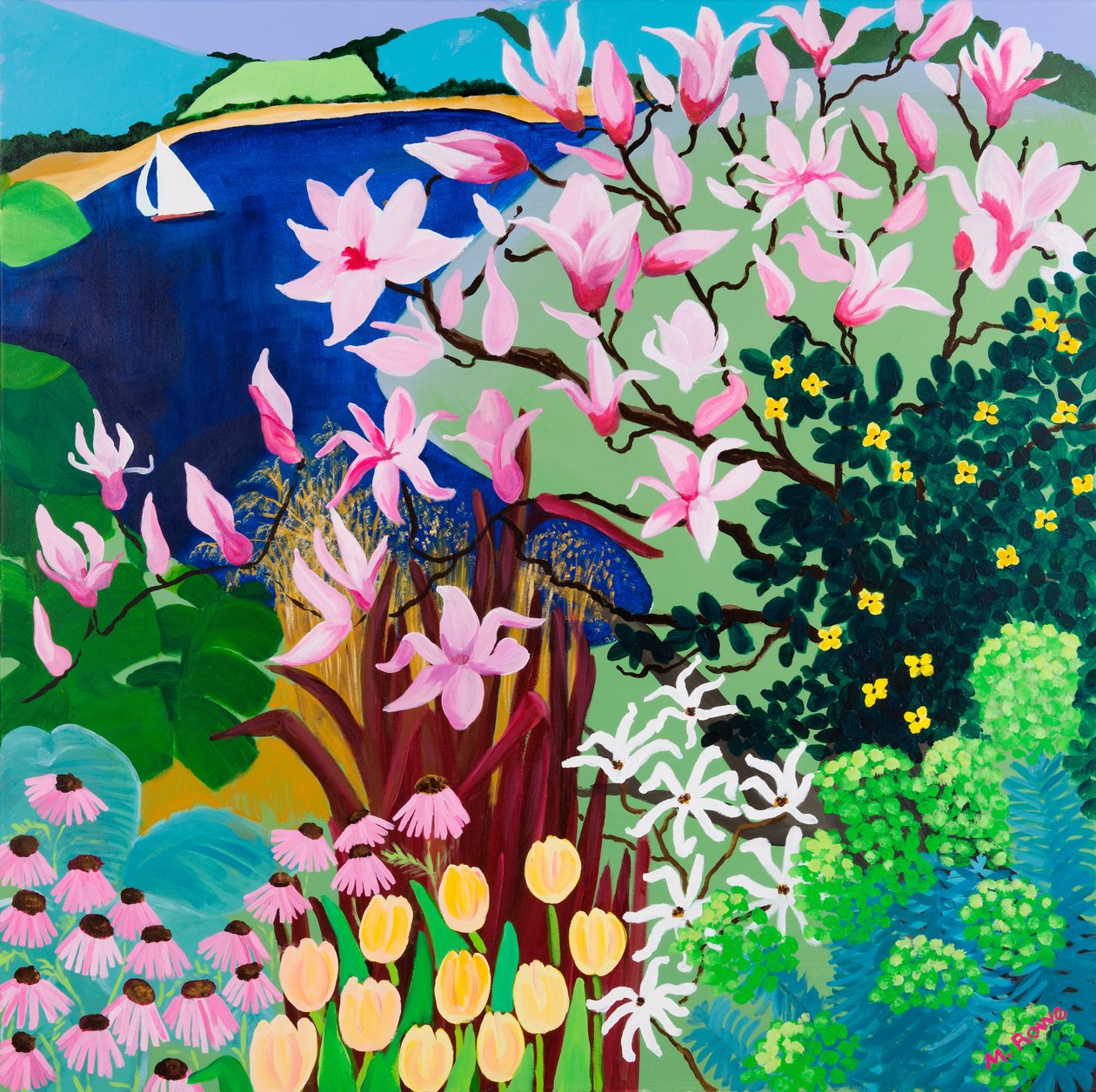Magnólias em Salcombe, 2013 de Maggie Rowe