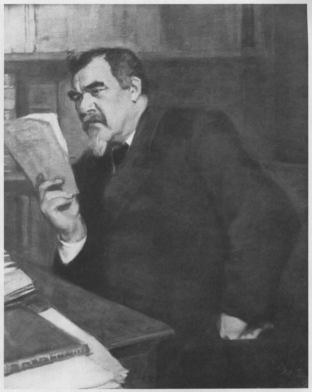 Retrato do Conselheiro de Estado Th. Rein. Descrição de acordo com fontes de Magnus Enckell