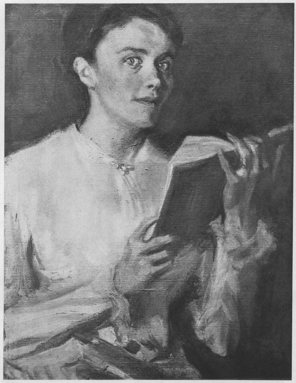 Mulher de leitura. Descrição de acordo com fontes de Magnus Enckell