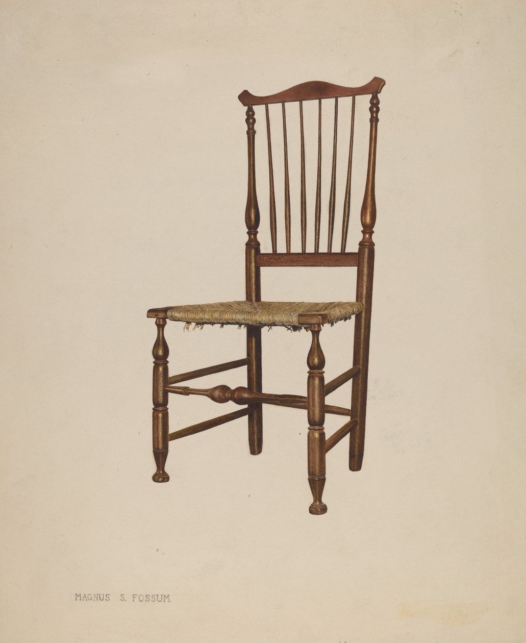 Cadeira Bastardo Windsor, c. 1939. de Magnus S. Fossum