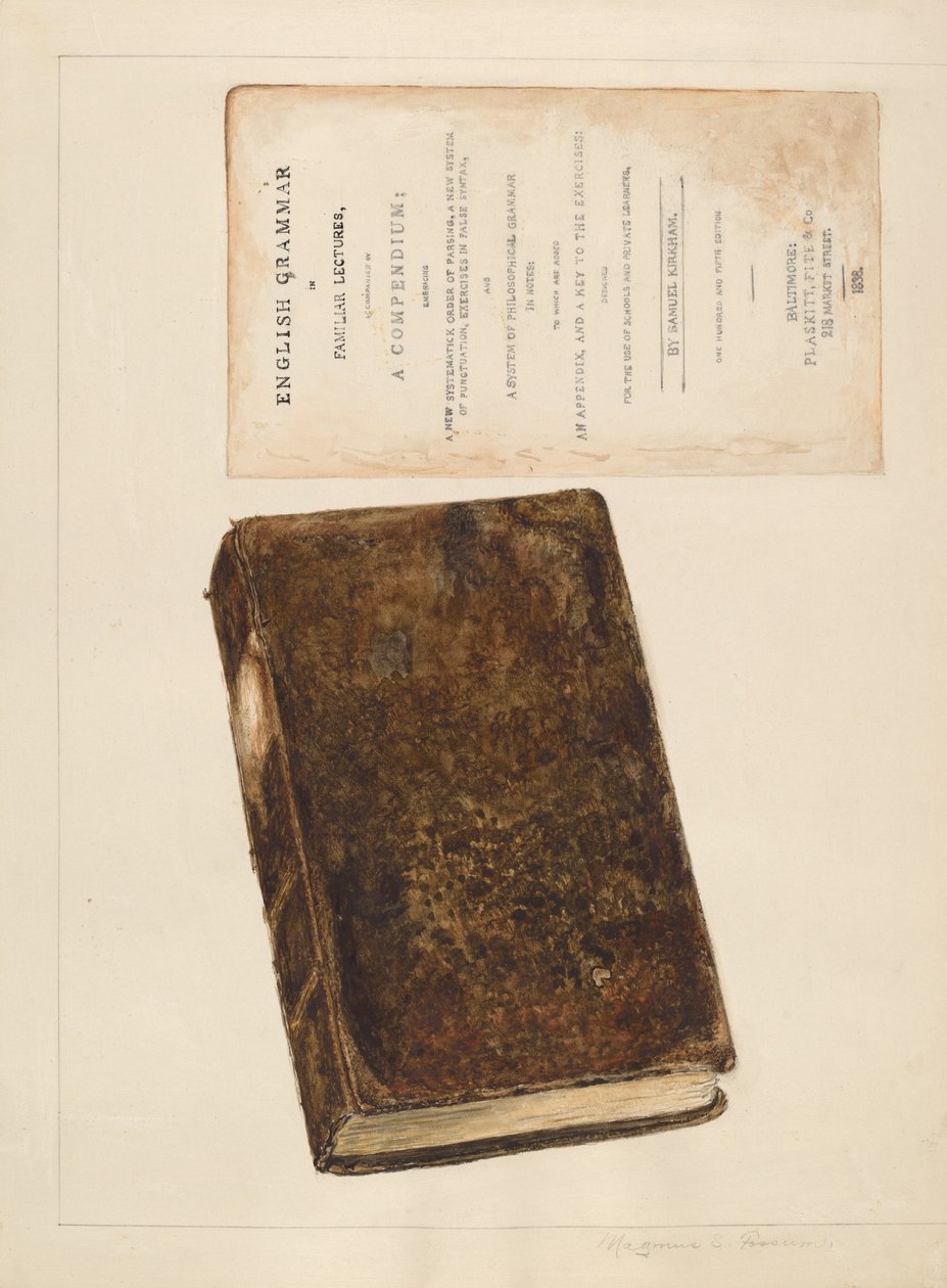 Livro - Gramática inglesa, c. 1936. de Magnus S. Fossum