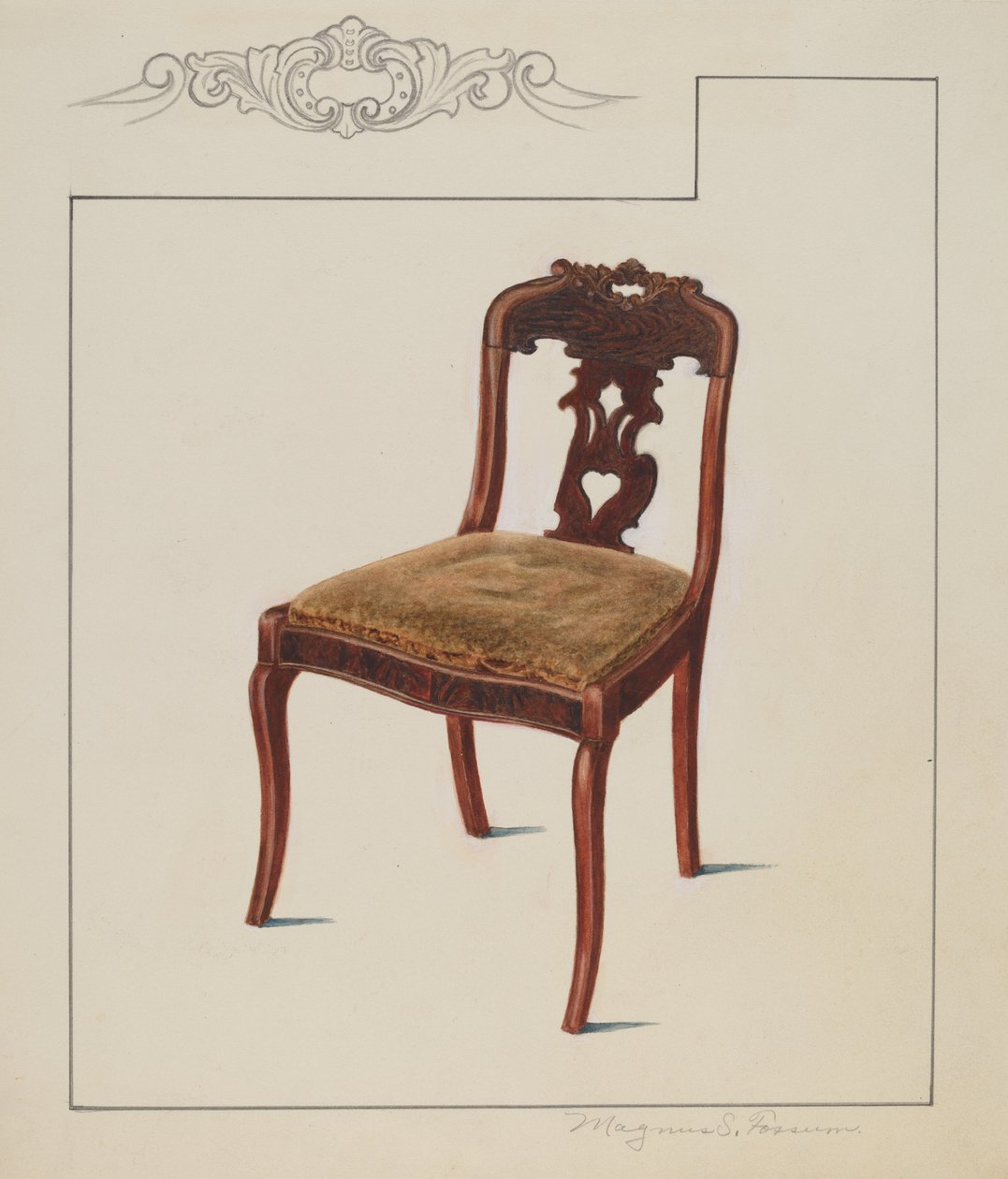 Cadeira, c. 1936. de Magnus S. Fossum
