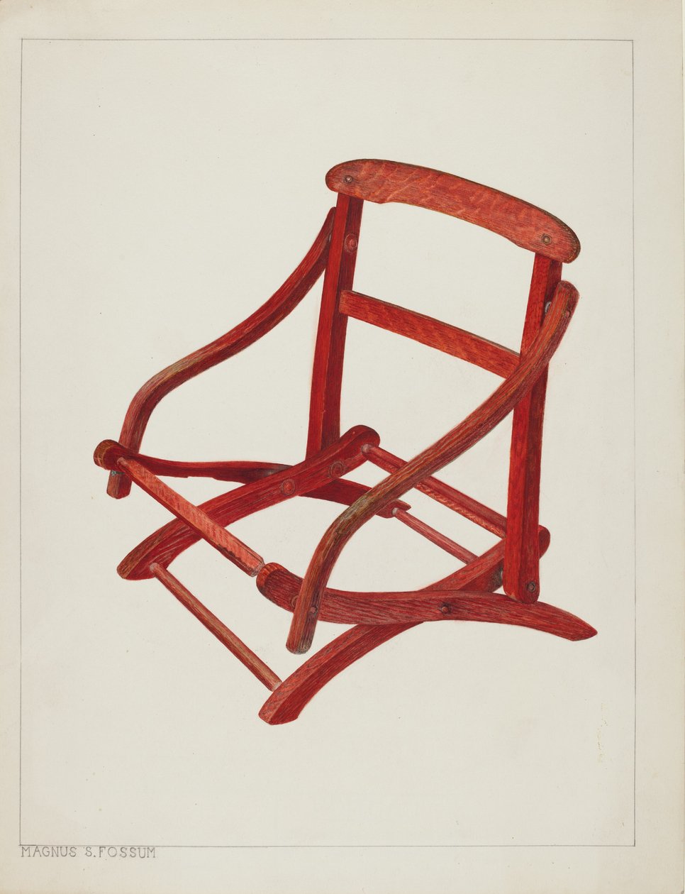 Cadeira Dobrável para Crianças, c. 1938. de Magnus S. Fossum