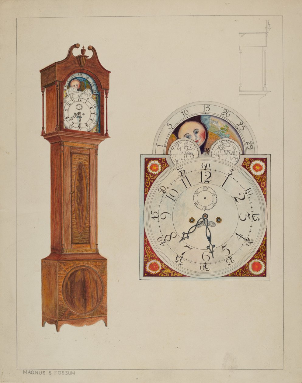 Relógio do avô, c. 1937. de Magnus S. Fossum