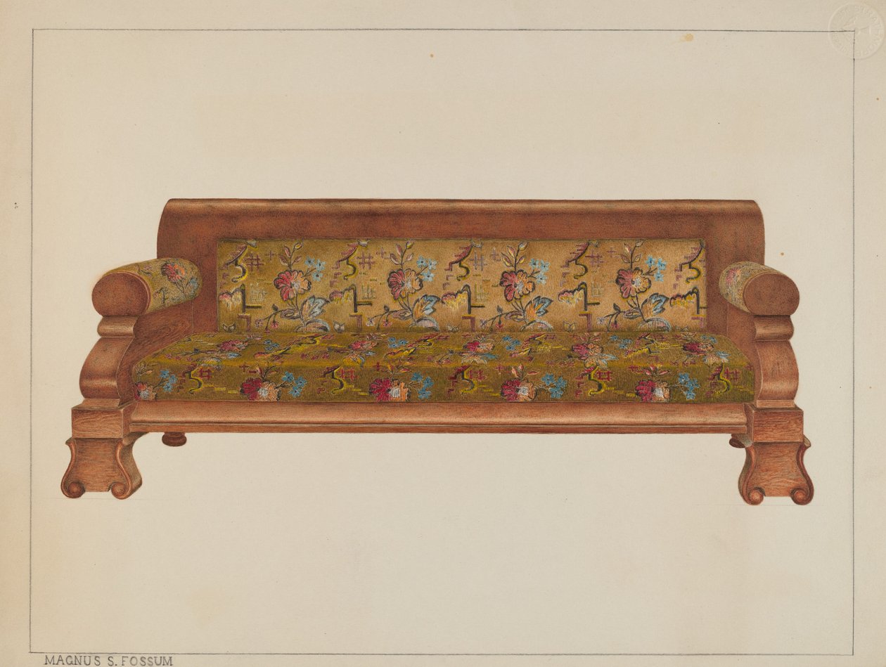 High Back Lounge, c. 1938. de Magnus S. Fossum
