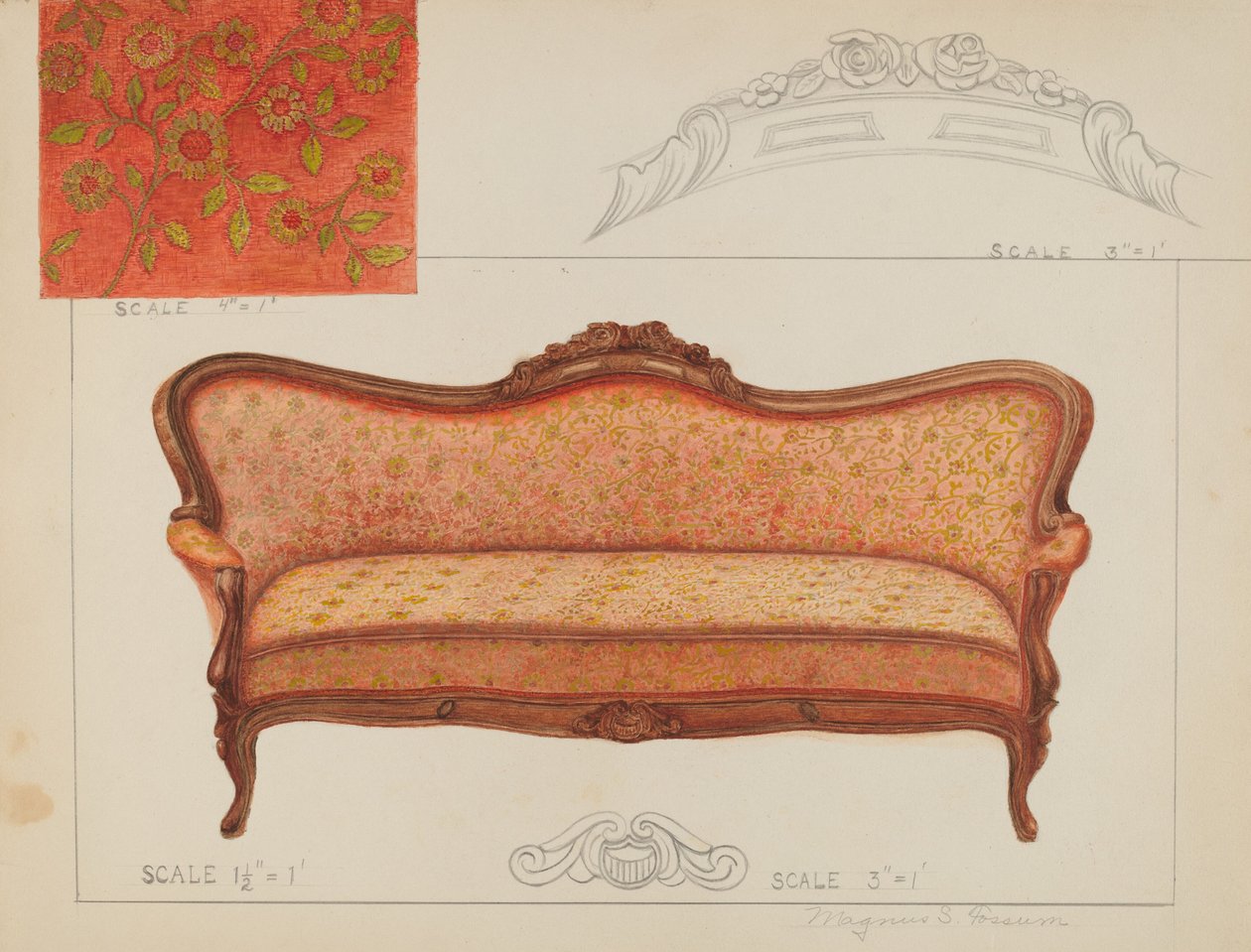 Sofa, c. 1936. de Magnus S. Fossum