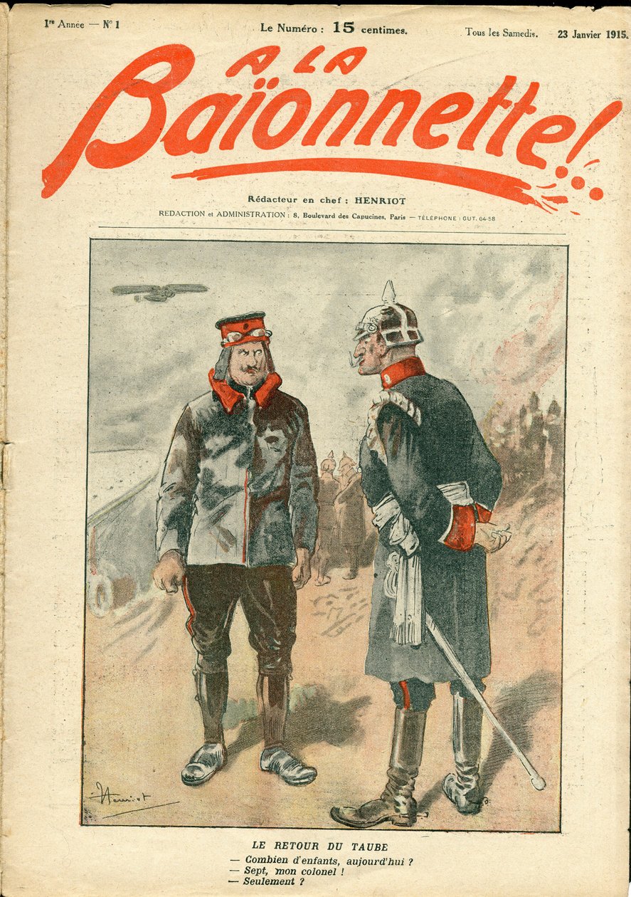 Capa de "La Baionnette", Satirical en Colours de Henri Maigrot