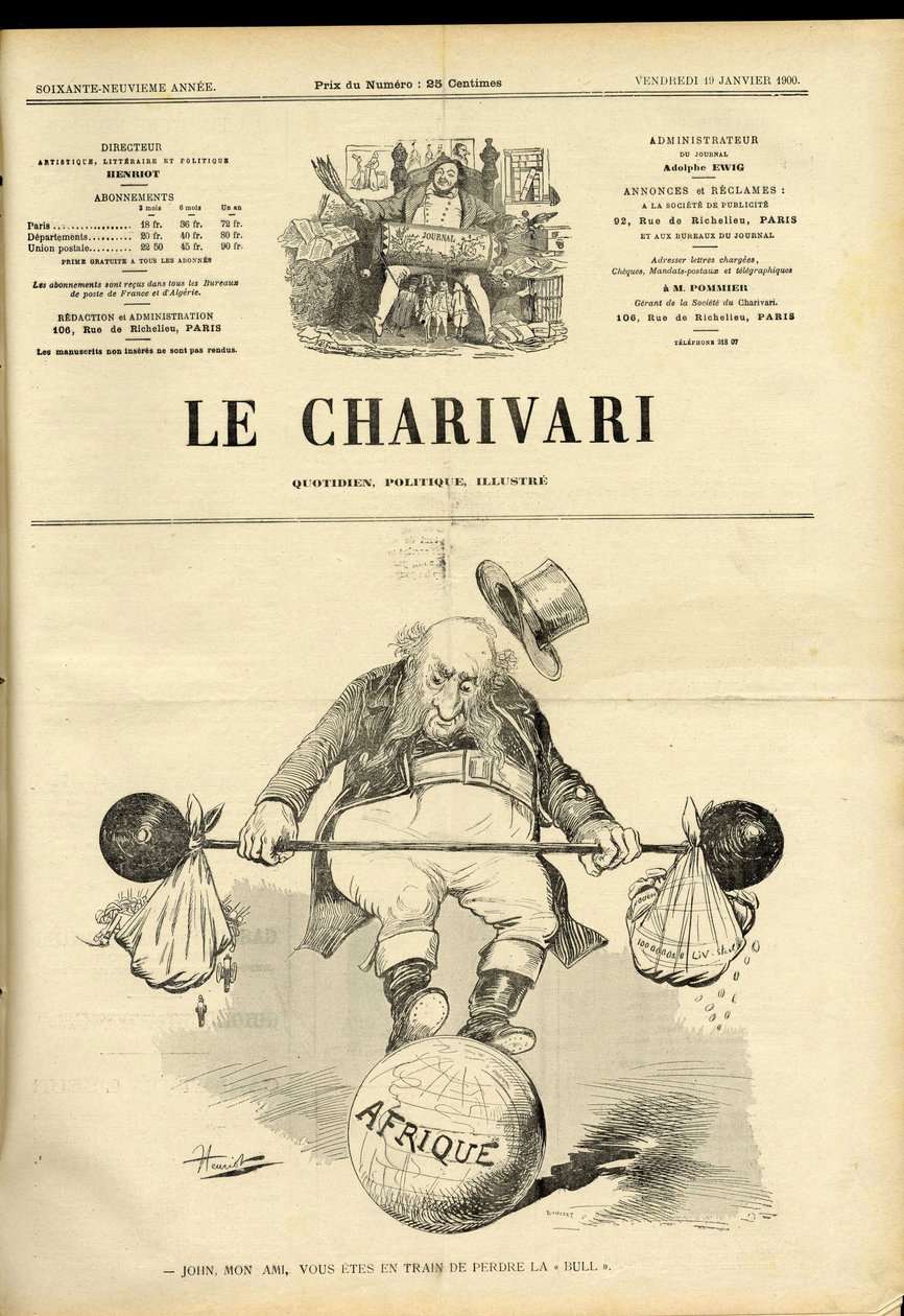 Capa do "The Charivari" (O Charivari) de Henri Maigrot