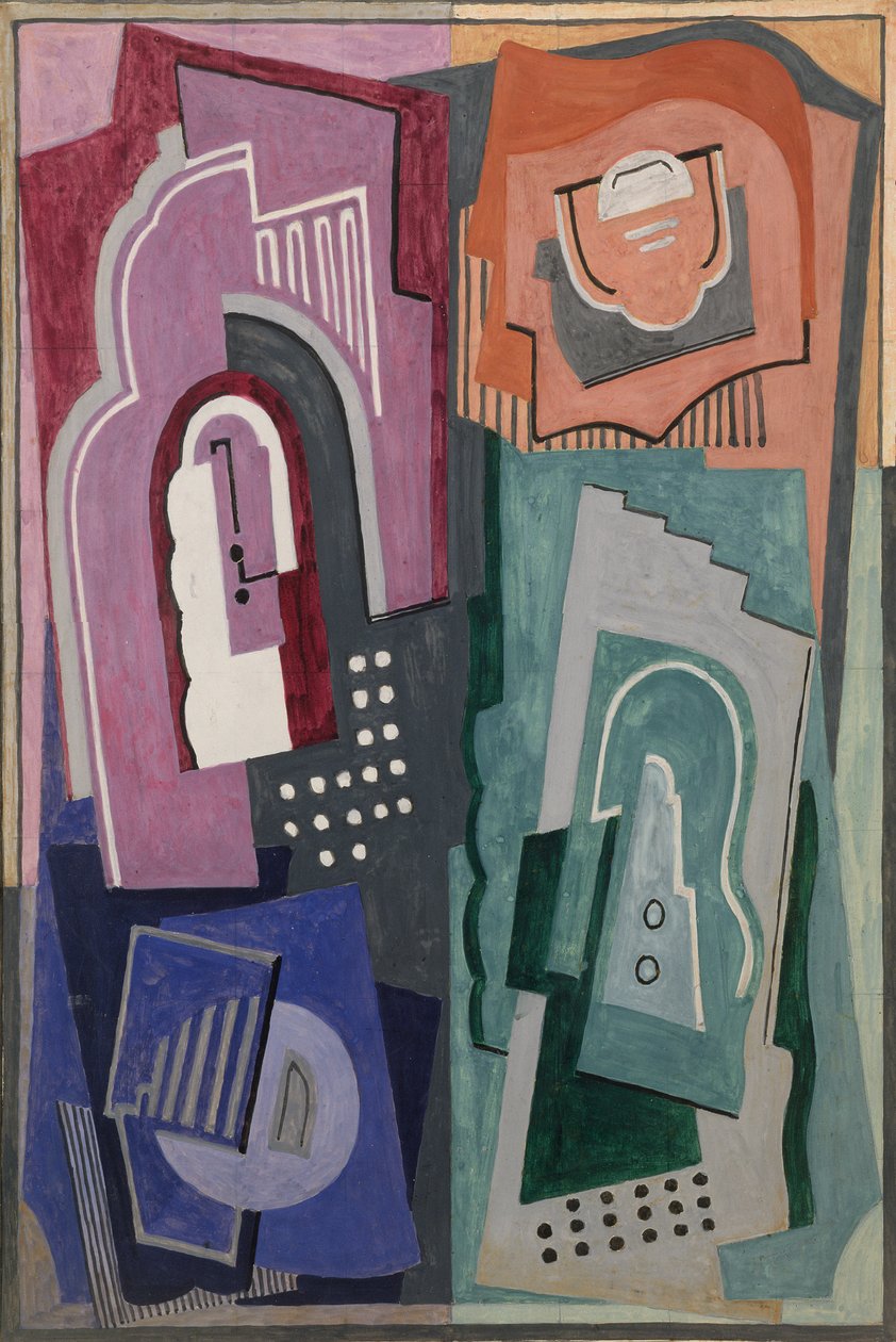 Composição dos Cinco Elementos, c.1929 (guache) de Mainie Jellett