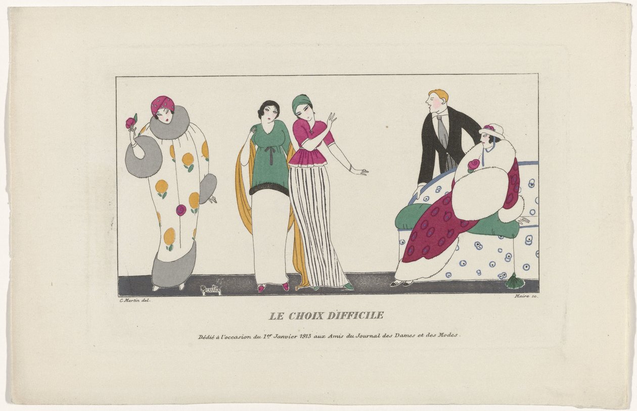 Journal des Dames et des Modes, 1 de Janeiro de 1913: A Difícil Escolha de Maire