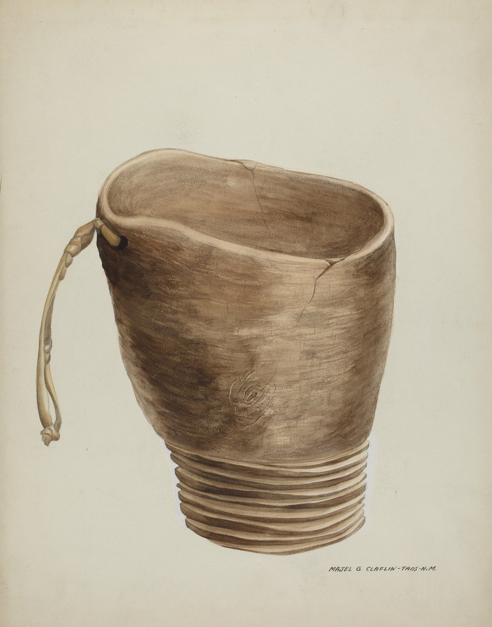 Fonte de água benta, 19351942. de Majel G. Claflin