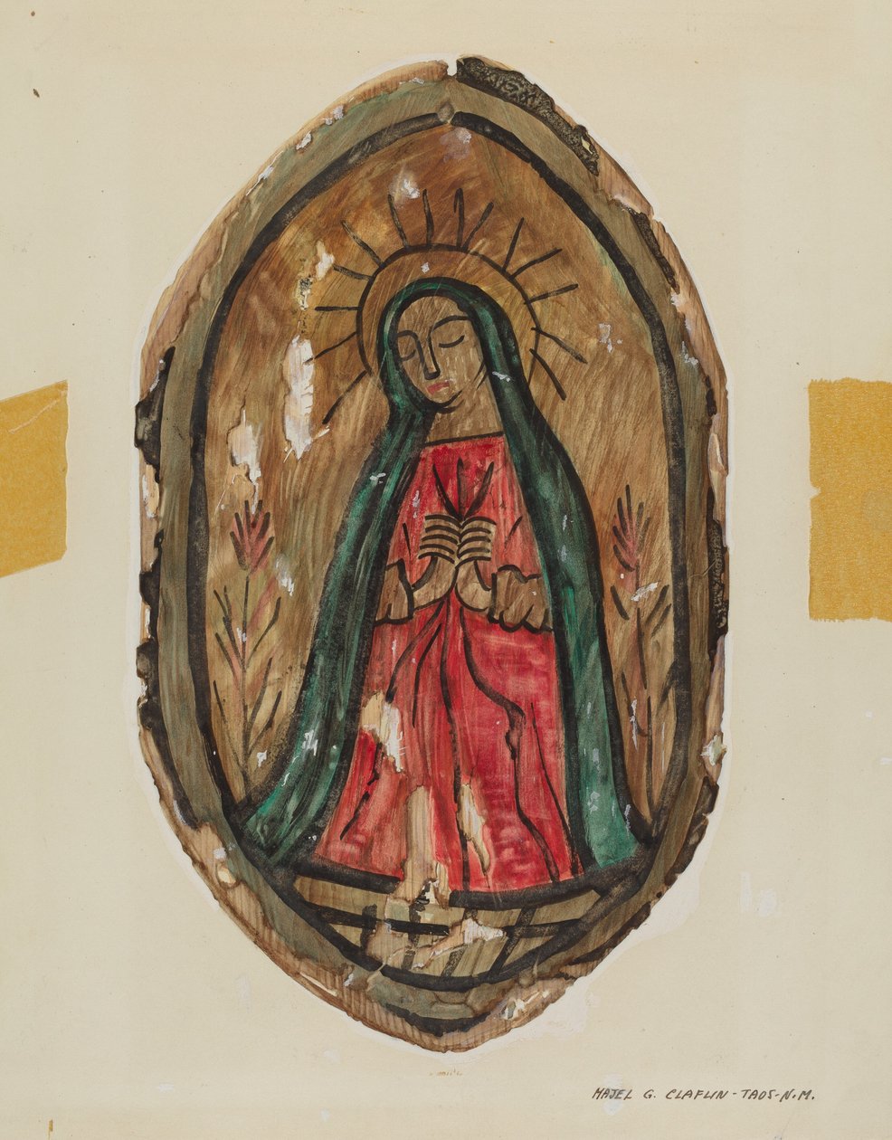 Retablo - Santa Maria, c. 1939. de Majel G. Claflin