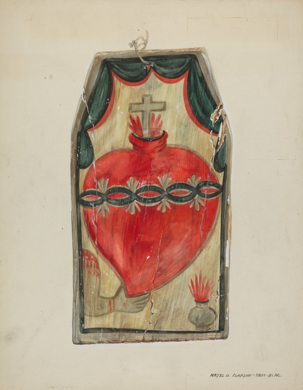 Retábulo Sagrado Coração, c. 1939. de Majel G. Claflin