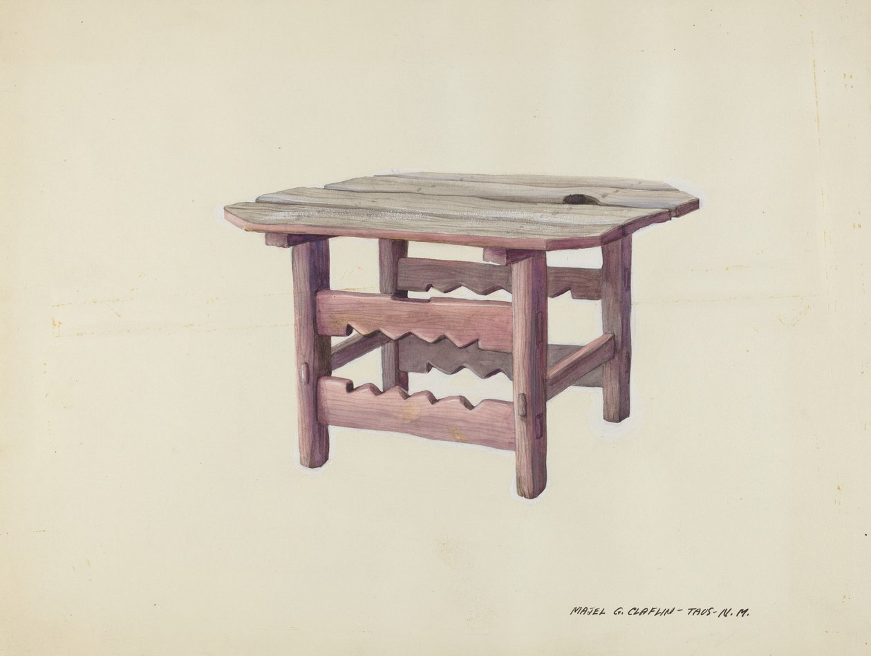 Mesa pequena, c. 1937. de Majel G. Claflin
