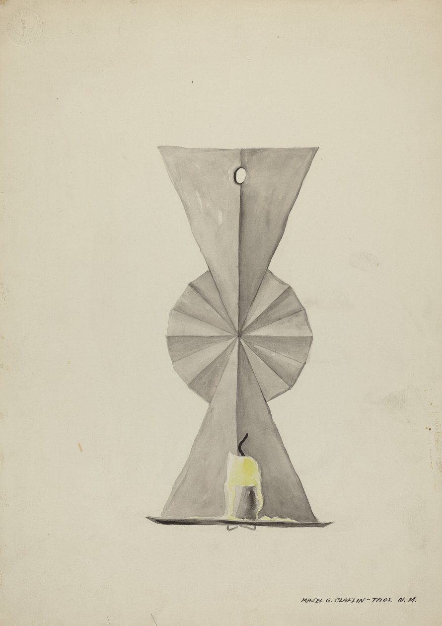 Tin Sconce, 19351942. de Majel G. Claflin
