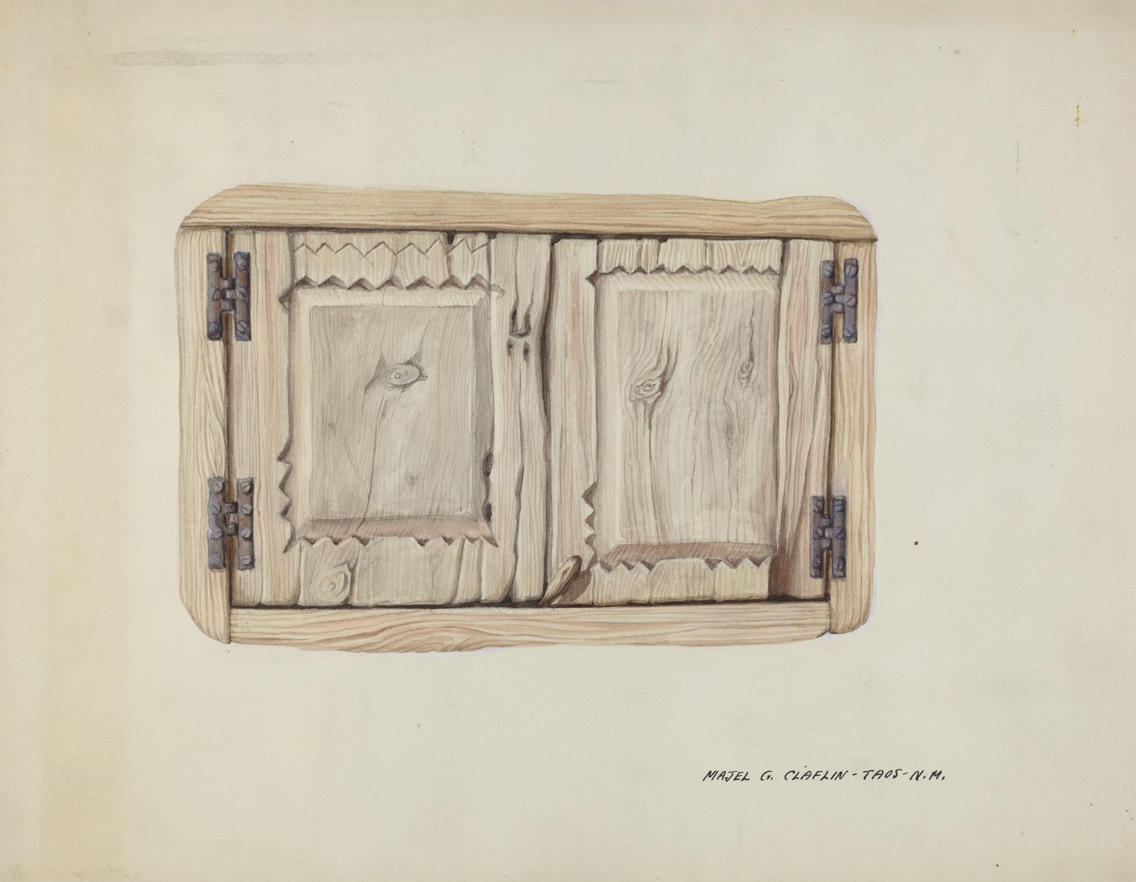 Duas Portas de Parede, c. 1937. de Majel G. Claflin