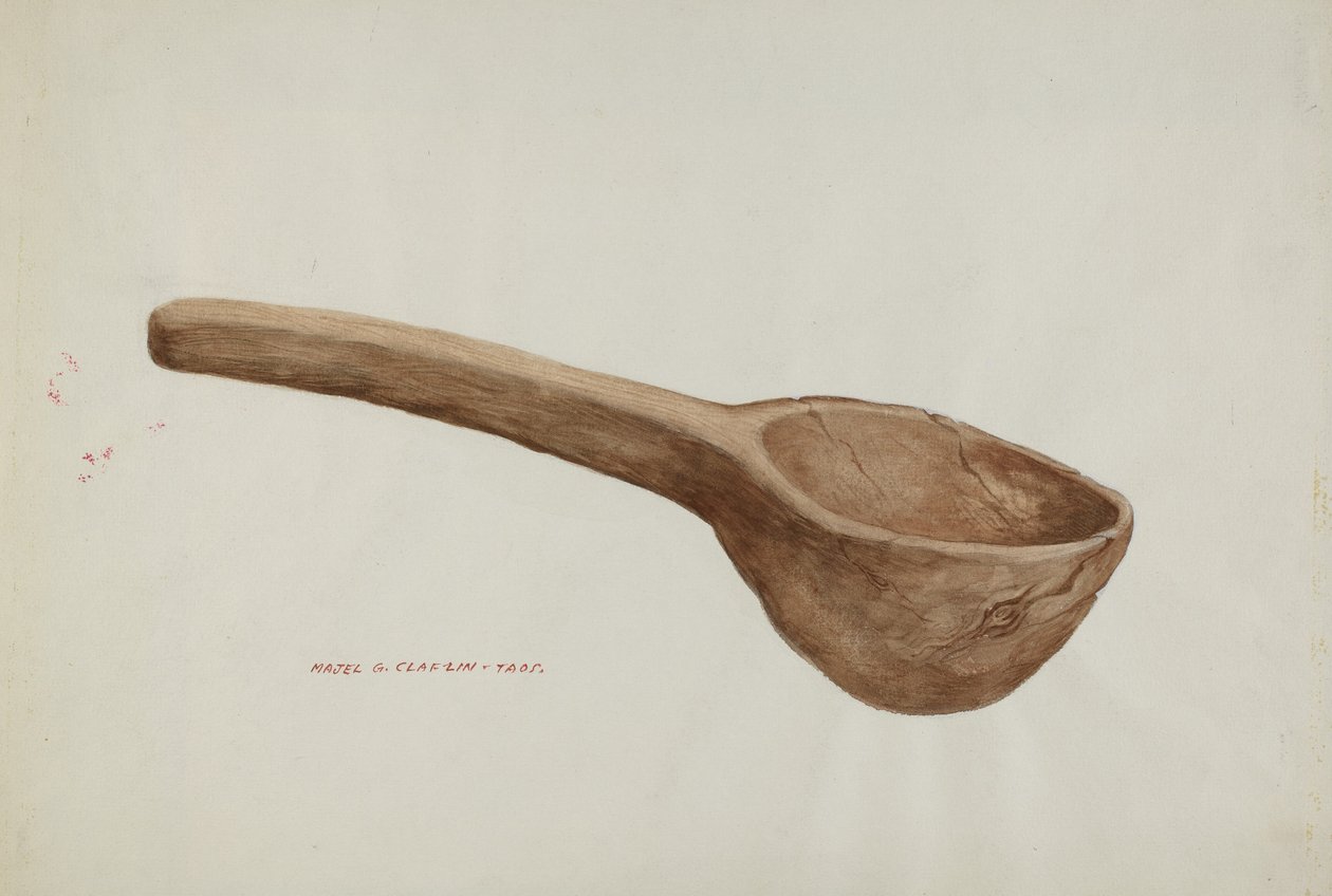 Concha de madeira, c. 1937. de Majel G. Claflin