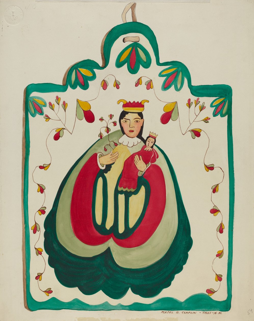 Wooden Retablo, San Antonio, c. 1937. de Majel G. Claflin