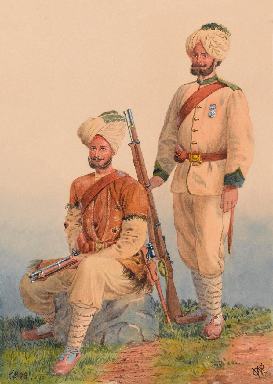 General Roberts Sikh Orderlies, Dewa Singh e Dehan Singh, 3rd Punjab Frontier Force de Major General R.G. Woodthorpe
