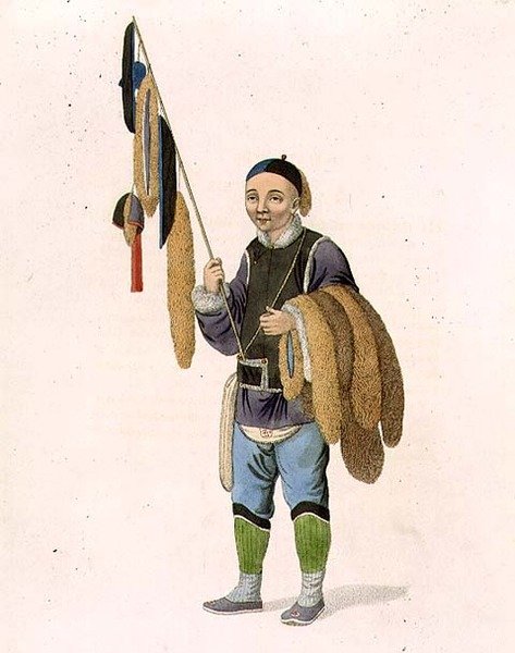 Um Furrier, placa 43 de "The Costume of China", gravado por J. Dadley de Major George Henry Mason