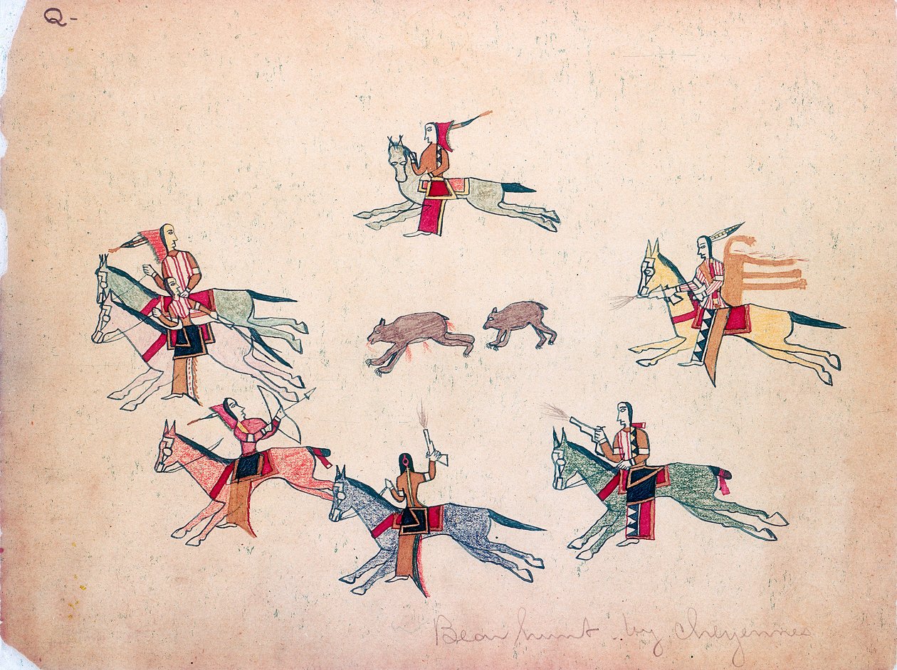 A caça ao urso, 1875 de Making Medicine