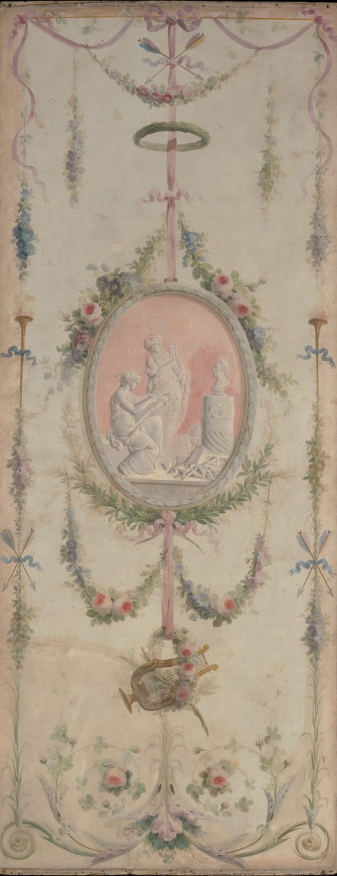 Painel decorativo um de um par, século XVIII. de Manner of Le Riche