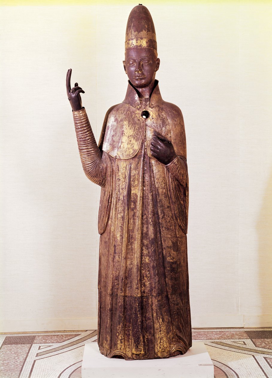 Estátua do Papa Bonifácio VIII (1235-1303) 1301 (bronze) de Manno di Bandino