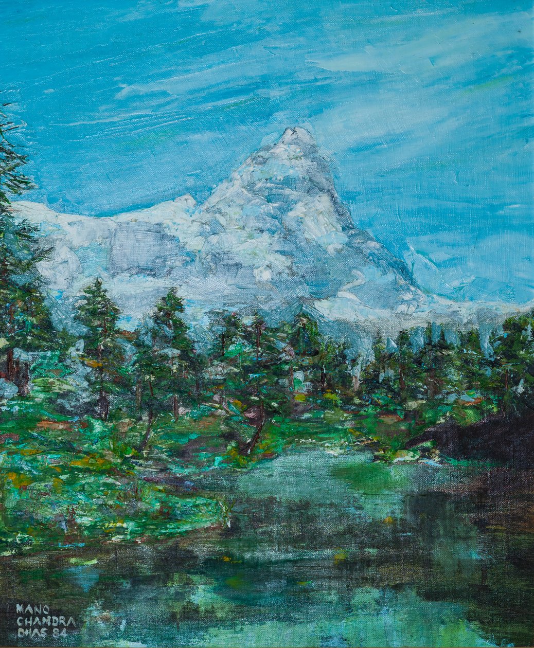 Mont Blanc ou Monte Bianco do lado italiano de Mano Chandra Dhas