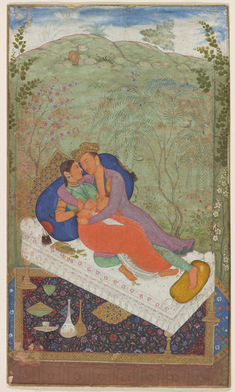 Sultão Murad e um Consorte, ca. 1597. de Manohar